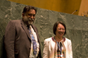 Les Malezer and Victoria Tauli-Corpuz at the General Assembly
