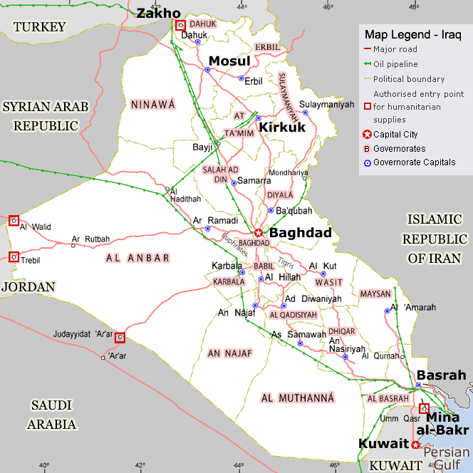 Map Of Iraq War. War the best iraq detailed map