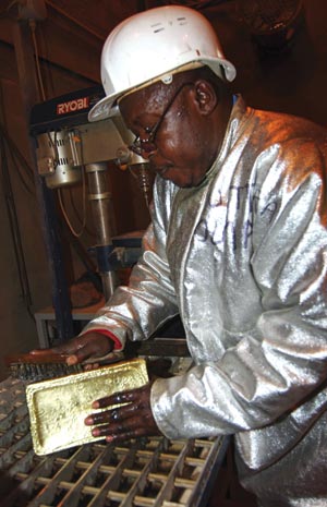 Mine worker in Burkina Faso