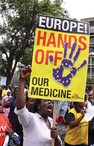 A patient having her blood tested in Johannesburg, South Africa