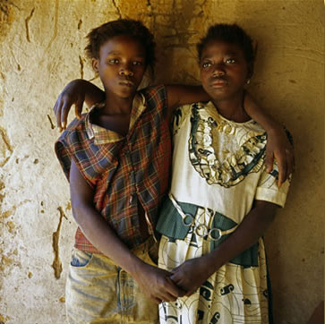 Two HIV-positive girls in Zambia