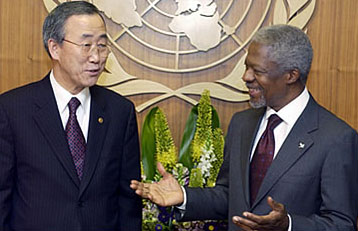 Kofi Annan and Ban Ki Moon