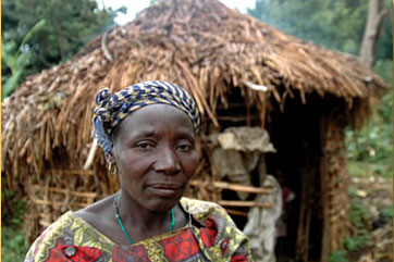 A woman in eastern Congo who was gang-raped by militia fighters in 2002. As a result, she has contracted HIV