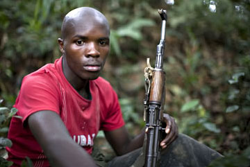 A fighter from the Rwandan FDLR rebel group in the eastern Congo
