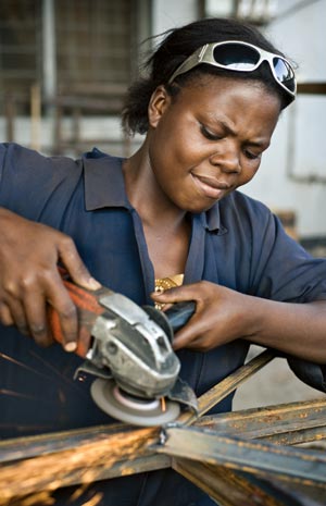 Few women in Africa work in regular, formal sector jobs