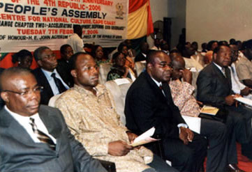 A February 2006 meeting of Ghana’s People’s Assembly