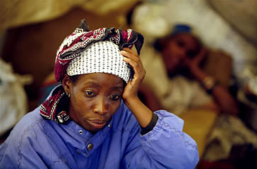 One of more than 350,000 Kenyans displaced by the fighting