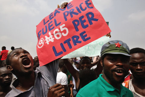 Nigerians protested when the government abruptly announced an end to petrol subsidies