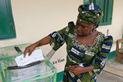 A polling station in Nigeria