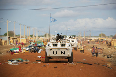 UN peacekeepers in the disputed territory of Abyei