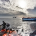 Migrants from Africa and elsewhere rescued from a smuggler's boat by an Italian naval ship in the Mediterranean. Photo credit: UNHCR/A. D'Amato
