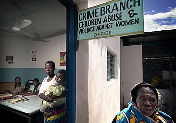 A police station in Mombasa, Kenya