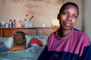 A South African woman whose daughter was raped and died of AIDS