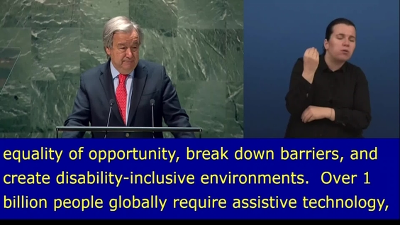 Opening remarks by António Guterres, United Nations Secretary-General, at the 15th Session of the Conference of States Parties to the Convention on the Rights of Persons with Disabilities (COSP15).