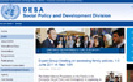 Redesigned website of DESA’s Social Policy and Development Division