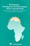 CDP Report: Participatory Development and Governance: Africa's Special Needs