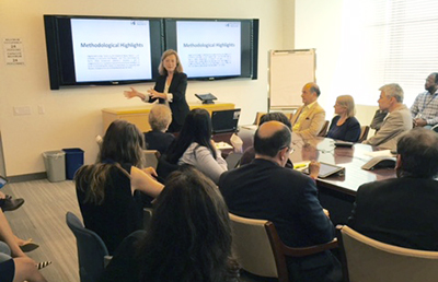 Prof. Nora Lustig, Samuel Z. Stone Professor of Latin American Economics and Director of the Commitment to Equity Institute (CEQI) at Tulane University, conducted a Development Policy Seminar in NY.