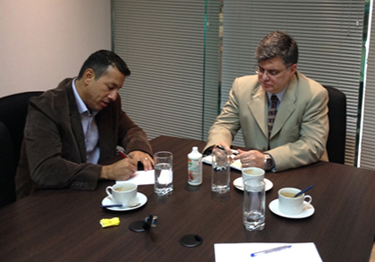 Messrs. Jose Molinas, Minister of Planning of Paraguay, and Marco V. Sánchez, UN/DPAD staff, held a working meeting and agreed upon scenarios that will be developed as well as next steps.