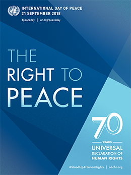 The right to peace poster.