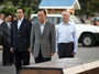 Le Secrétaire général Ban Ki-moon lors d'une cérémonie commémorative à Haïti.
