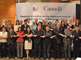 Photo of participants in the Regional Workshop on the Implementation of United Nations Security Council resolution 1540 (2004), Manila, Philippines, 24-25 July 2014.