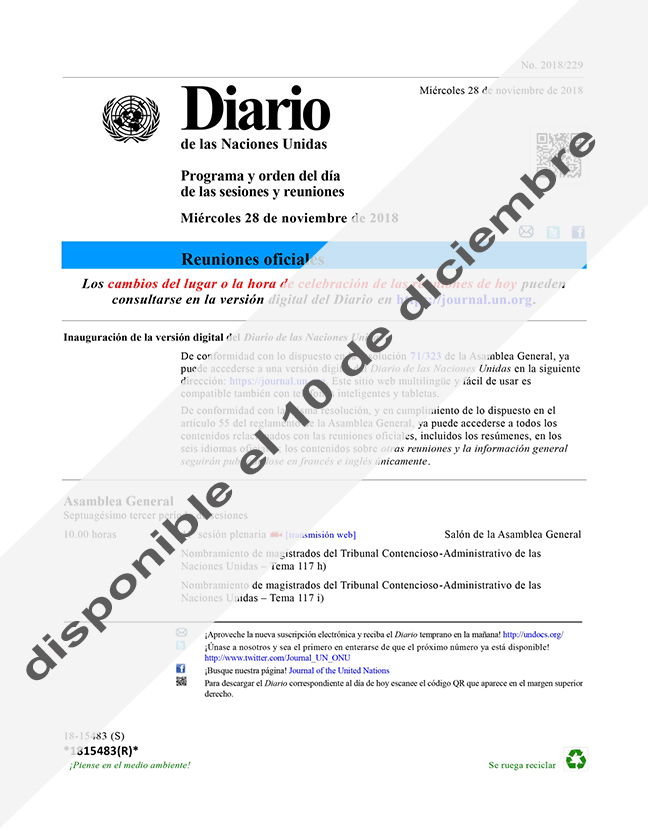 Pequeña imagen del Diario de la ONU