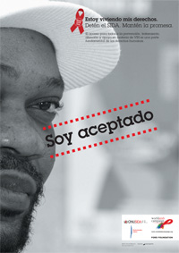 Cartel: «Soy aceptado»