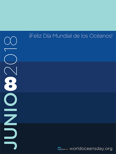 Póster del Día Mundial de los Océanos.