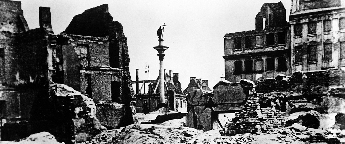 La ciudad de Varsovia, Polonia, reducida a escombros por un asedio de tres semanas por las fuerzas militares alemanas en la primera etapa de la Segunda Guerra Mundial. Foto ONU