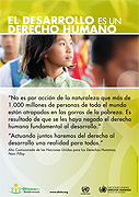 Foto del cartel de la cita de la Alta Comisionada para los Derechos Humanos