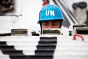 Un casco azul de la ONU