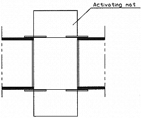 Activating mat for automatic doors.