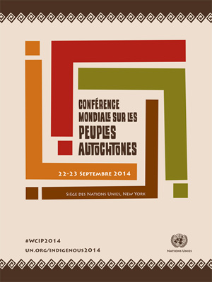 affiche de la Conférence mondiale sur les peuples autochtones