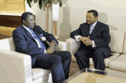 Jean Ping meets with Mamadi Conde Credit : UN Photo / Ky Chung