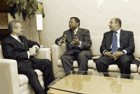 Jean Ping meets with Dato' Seri Abdullah Ahmad Badawi (left), Prime Minister of Malaysia, and Datuk Seri Syed Hamid Albar, Minister for Foreign Affairs of Malaysia Credit : UN Photo