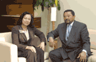 Jean Ping meets with Maria de Fatima Lima da Veiga Credit : UN Photo