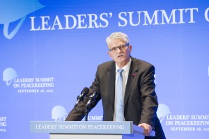 Mogens Lykketoft, President of the seventieth session of the General Assembly addresses the Leaders’ Summit on Peacekeeping