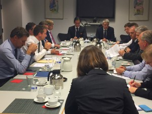 Mogens Lykketoft, President of the seventieth session of the General Assembly, meets with the Foreign Ministers of the Nordic Countries