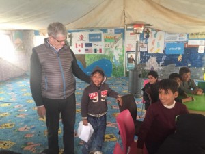 Mogens Lykketoft visited a school at Zaatari Refugee Camp in Jordan
