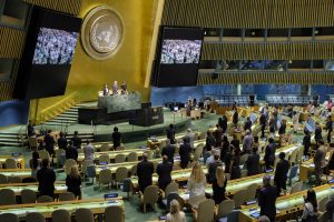 Minute of silence The General Assembly will also pay tribute to the memory of His Excellency Miguel dÕEscoto Brockmann, President of the sixty-third session of the General Assembly.