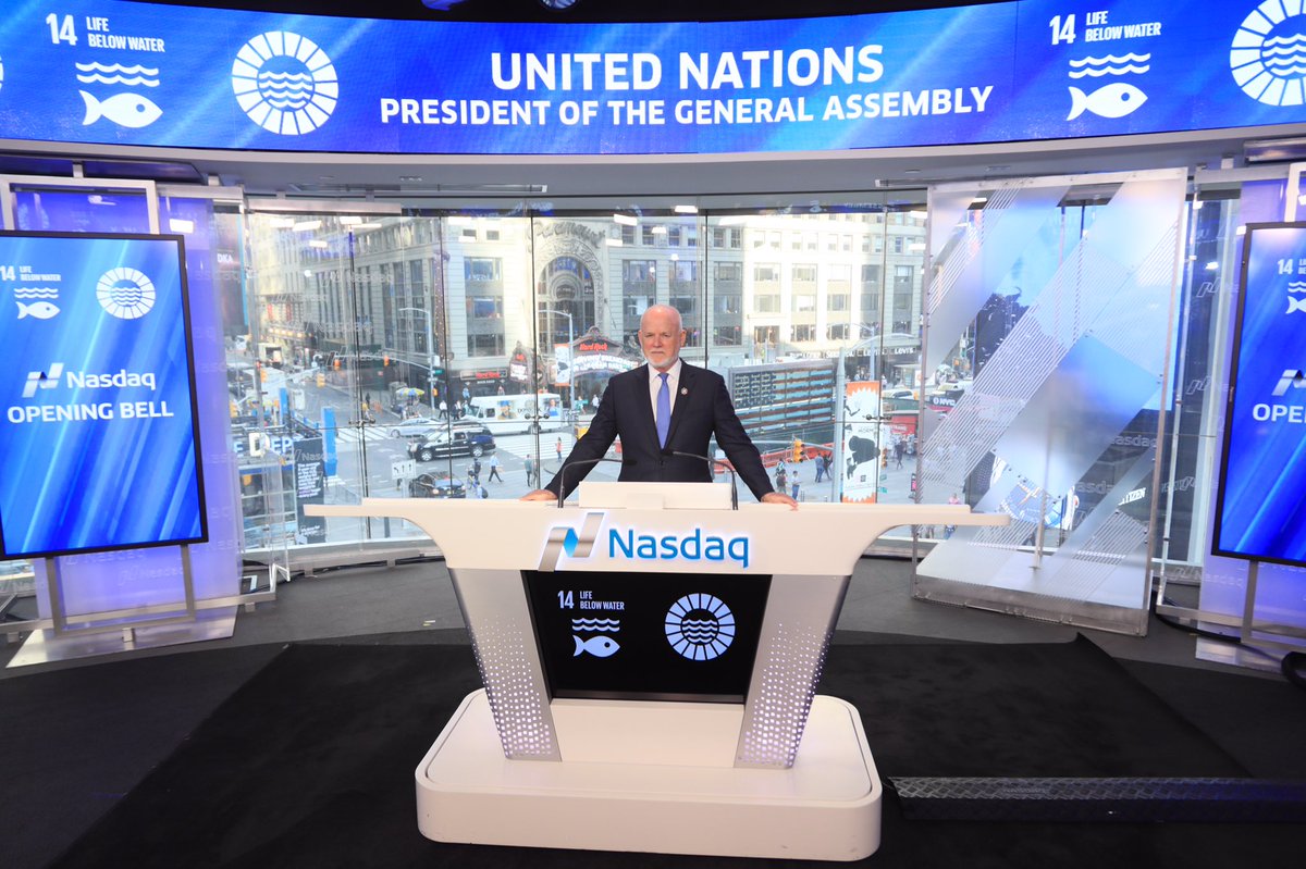 PRESS RELEASE President of the UN General Assembly to Ring the Nasdaq Stock Market Opening Bell on Monday, 21 August, 2017 General Assembly of the United Nations