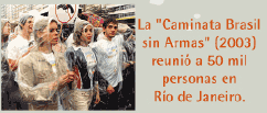 La Caminata Brasil sin Armas (2003) reunió 50 mil personas en Río de Janeiro.