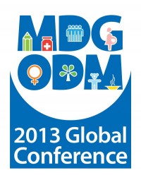 Logo Conferencia global 2013 sobre los logros de los ODM.