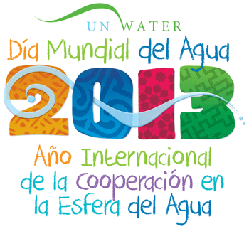 Logo Año Internacional de la Cooperación en la Esfera del Agua.