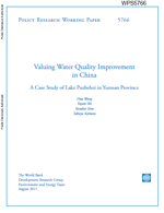 Valuing Water Quality Improvement in China