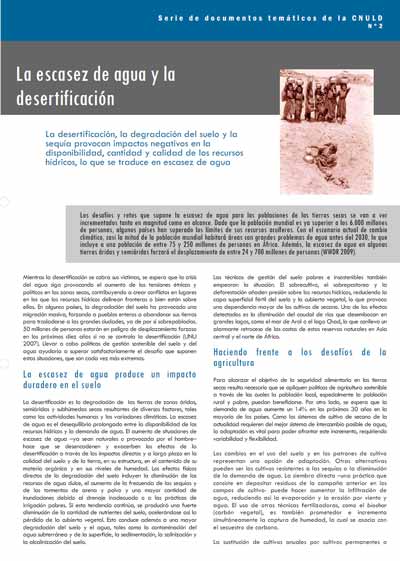 La escasez de agua y la desertificación