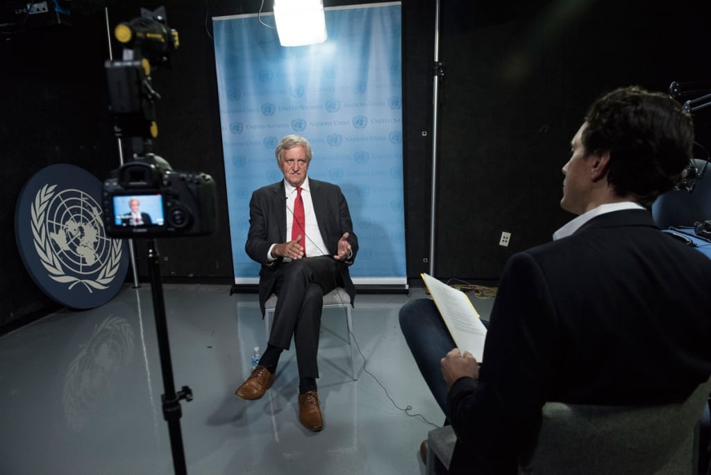 Entrevista del Sr. Nicholas Haysom, enviado especial para Sudán y Sudán del Sur. Foto del Centro de Noticias de la ONU