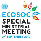 Logotipo de la reunión ministerial especial de ECOSOC