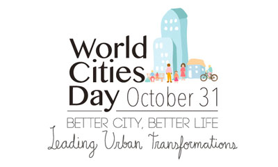 Inaugural World Cities Day logo.