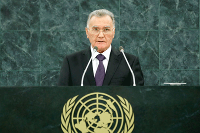 Sr. Oqil Oqilov, Primer Ministro de Tayikistán. UN Photo/Sarah Fretwell